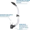 imageSCUBAPRO Escape SemiDry Snorkel with Purge Valve and Splashguard BarrelTop Design Clear