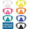 imageSCUBAPRO Ghost Scuba Dive Mask LowVolume Frameless Design wUltra Clear Single Lens Silicone Skirt and EasyAdjust Strap Buckles Orange