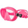 imageSCUBAPRO Ghost Scuba Dive Mask LowVolume Frameless Design wUltra Clear Single Lens Silicone Skirt and EasyAdjust Strap Buckles Pink