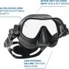 imageSCUBAPRO Steel Pro Scuba Diving Mask for Freediving with Single Lens and Frameless Low Volume Design Black
