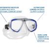 imageSCUBAPRO Zoom Scuba Mask with Ultra Clear Dual Lens and LensChange System for Optical Lenses for Diving ClearBlueSilver