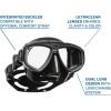 imageSCUBAPRO Zoom Scuba Mask with Ultra Clear Dual Lens and LensChange System for Optical Lenses for Diving Full Black