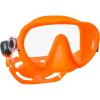 imageSCUBAPRO Ghost Scuba Dive Mask LowVolume Frameless Design wUltra Clear Single Lens Silicone Skirt and EasyAdjust Strap Buckles Orange