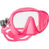 imageSCUBAPRO Ghost Scuba Dive Mask LowVolume Frameless Design wUltra Clear Single Lens Silicone Skirt and EasyAdjust Strap Buckles Pink