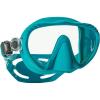 imageSCUBAPRO Ghost Scuba Dive Mask LowVolume Frameless Design wUltra Clear Single Lens Silicone Skirt and EasyAdjust Strap Buckles Turquoise