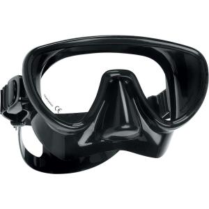 imageScubaPro Dive Mask  Mini Frameless Single Lens Clear Skirt for Small Faces Recreational Scuba DivingBlackWhite