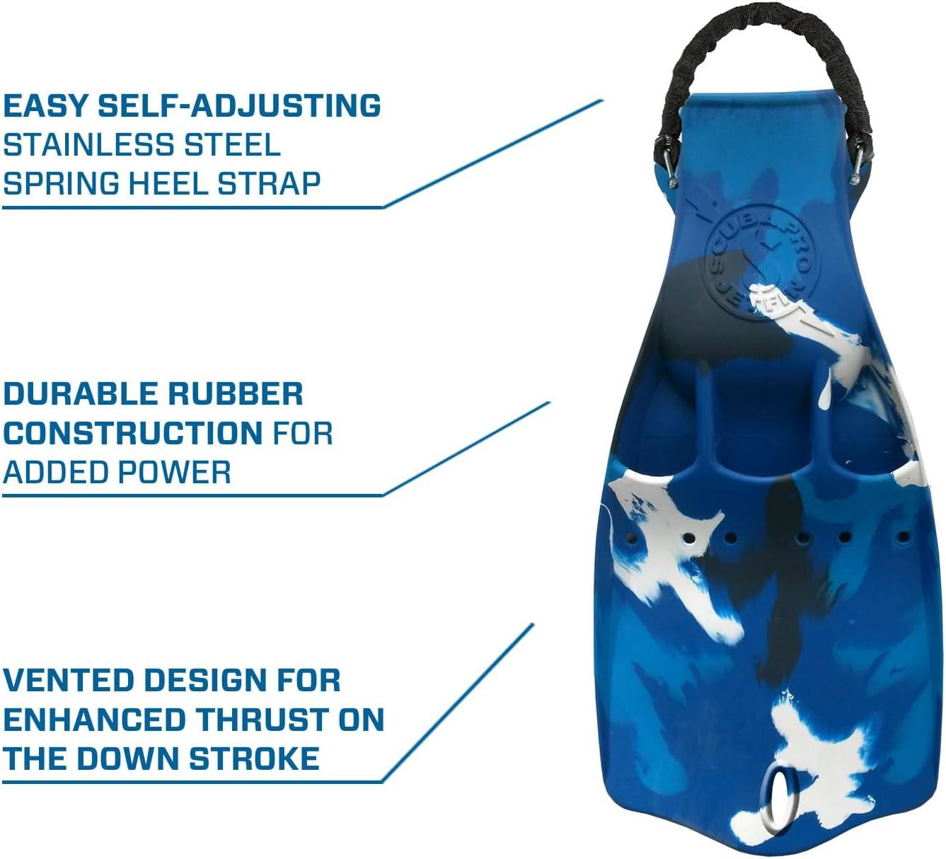 imageJet Diving Fin with Spring Heel StrapBlue Camo