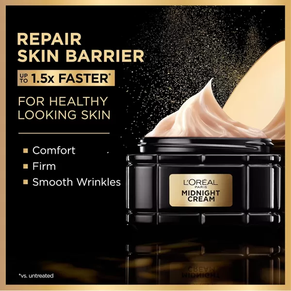 L'Oreal Paris Age Perfect Anti-Aging Midnight Face Serum 1 oz + Midnight Cream 1.7 oz, Smooths Wrinkles &amp; Firms Skin + Eye Cream &amp; Serum Sample