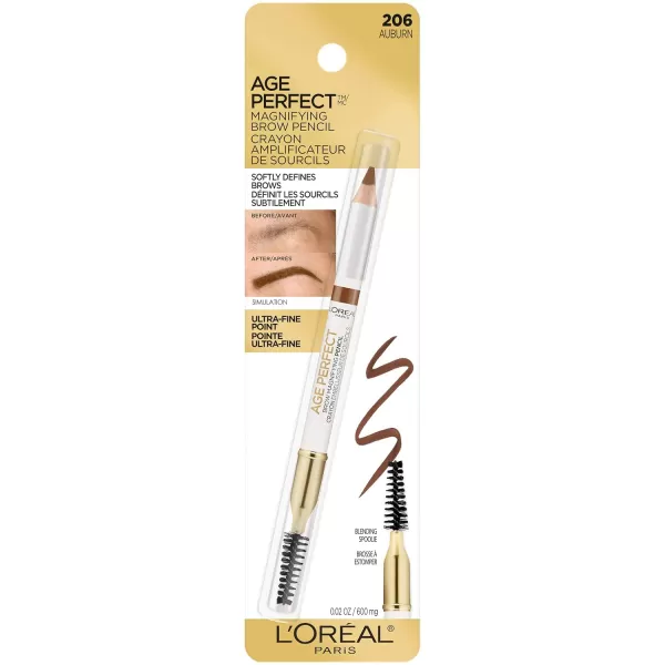 L’Oréal Paris Age Perfect Brow Magnifying Pencil with Vitamin E, Deep Brown