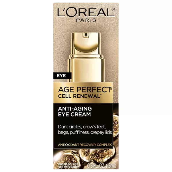 L’Oréal Paris Age Perfect Cell Renewal Anti-Aging Eye Cream, For Dark Circles &amp; Puffiness 0.5 Fl Oz )