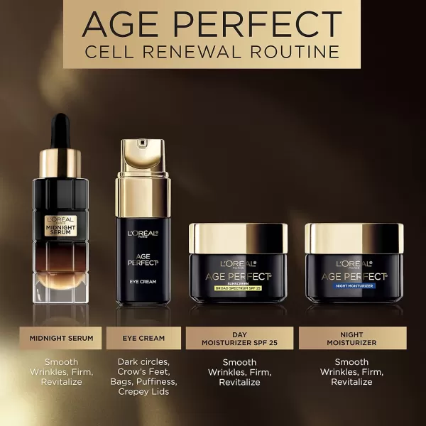 L’Oréal Paris Age Perfect Cell Renewal Anti-Aging Eye Cream, For Dark Circles &amp; Puffiness 0.5 Fl Oz )