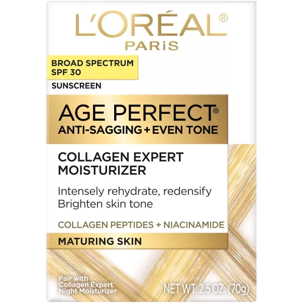L'Oreal Paris Age Perfect Collagen Expert Anti-Aging, Anti-Wrinkle Night Moisturizer 2.5 oz
