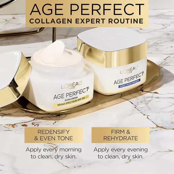 L'Oreal Paris Age Perfect Collagen Expert Anti-Aging, Anti-Wrinkle Night Moisturizer 2.5 oz