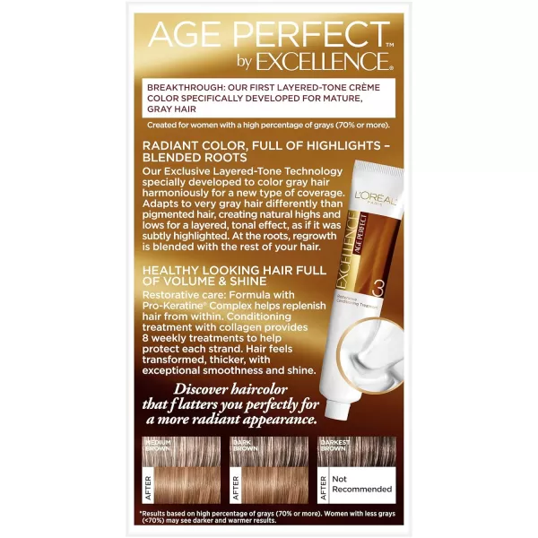 L'Oreal Paris Age Perfect Permanent Hair Color, 9N Light Natural Blonde, 1 kit