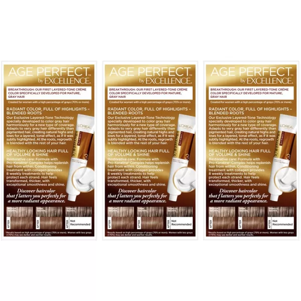 L'Oreal Paris Age Perfect Permanent Hair Color, 9N Light Natural Blonde, 1 kit