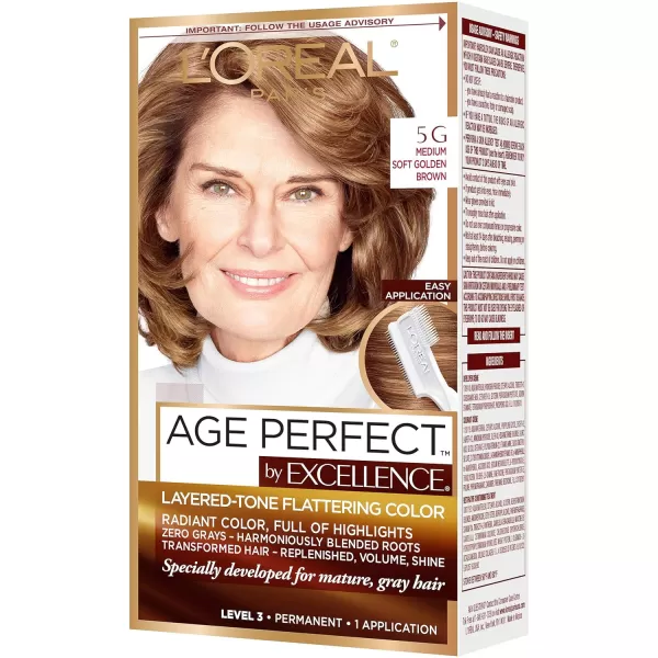 L'Oreal Paris Age Perfect Permanent Hair Color, 9N Light Natural Blonde, 1 kit