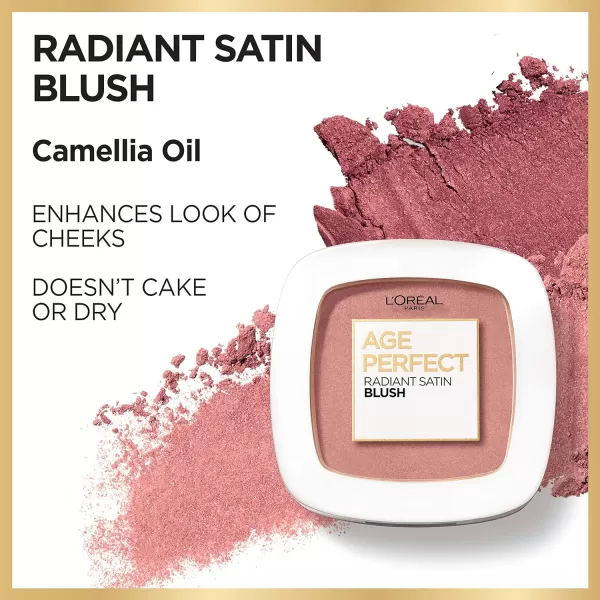 L'Oreal Paris Age Perfect Radiant Satin Blush with Camellia Oil, Rosewood