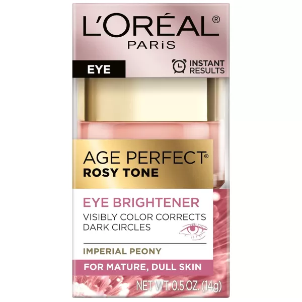 L'Oreal Paris Age Perfect Rosy Tone Anti-Aging Eye Cream, For Dark Circles &amp; Wrinkles .5 oz)
