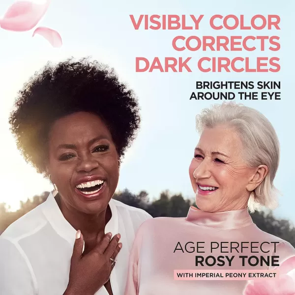 L'Oreal Paris Age Perfect Rosy Tone Anti-Aging Eye Cream, For Dark Circles &amp; Wrinkles .5 oz)