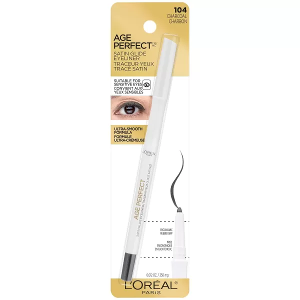 L’Oréal Paris Age Perfect Satin Glide Eyeliner with Mineral Pigments, Black