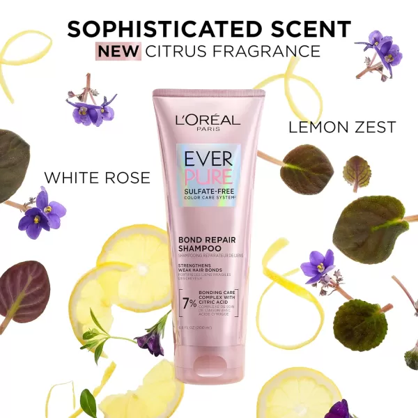 L'Oreal Paris Bonding Conditioner for Color Treated Hair, Strengthen and Repairs Weak Hair Bonds, Sulfate Free &amp; Vegan Hair Care, EverPure, 6.8 Fl Oz