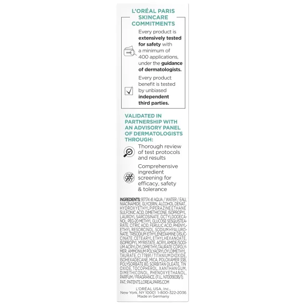 L’Oréal Paris Bright Reveal 12% [Niacinamide + Amino Sulfonic + Ferulic] Dark Spot Serum 1oz + Moisturizer Sample