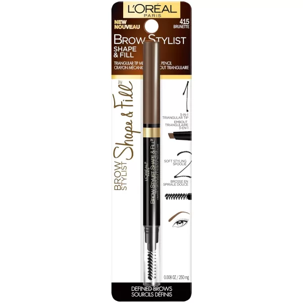 L'Oreal Paris Brow Stylist Shape &amp; Fill Mechanical Eye Brow Makeup Pencil, Dark Blonde, 0.008 oz.