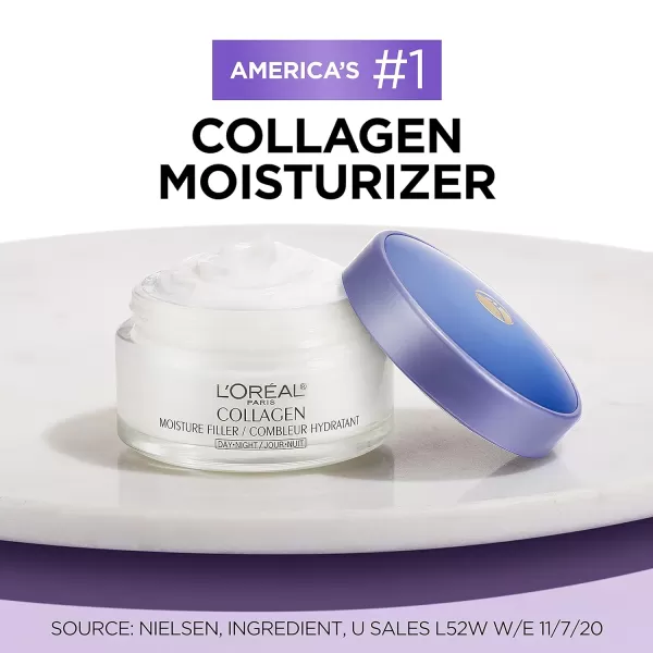 L'Oreal Paris Collagen Face Moisturizer Day and Night Cream, 1.7 oz + Dermo-Expertise Eye Defense Eye Cream, 0.5 oz