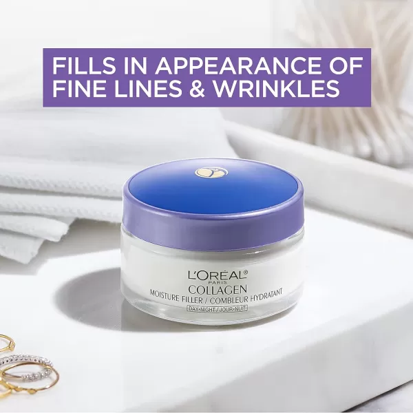L'Oreal Paris Collagen Face Moisturizer Day and Night Cream, 1.7 oz + Dermo-Expertise Eye Defense Eye Cream, 0.5 oz