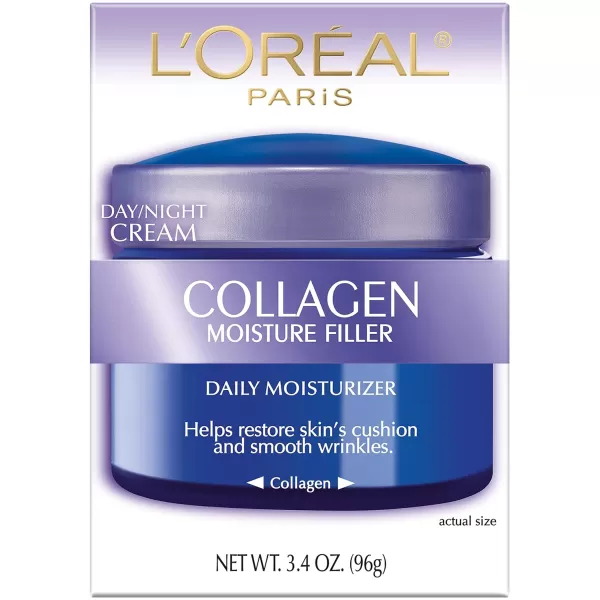 L'Oreal Paris Collagen Face Moisturizer Day and Night Cream, 1.7 oz + Dermo-Expertise Eye Defense Eye Cream, 0.5 oz