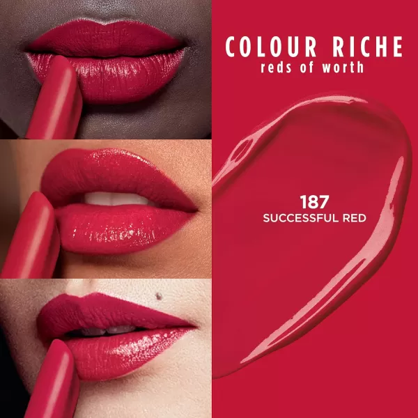 L'Oreal Paris Colour Riche Red Lipstick, Long Lasting, Satin Finish Smudge Proof Lipstick with Hydrating Argan Oil &amp; Vitamin E, Reds of Worth, Hopeful Red, 0.13 Oz