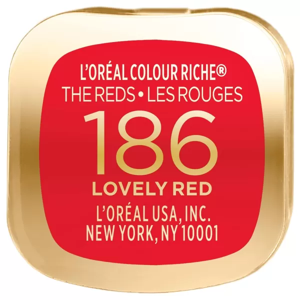 L'Oreal Paris Colour Riche Red Lipstick, Long Lasting, Satin Finish Smudge Proof Lipstick with Hydrating Argan Oil &amp; Vitamin E, Reds of Worth, Hopeful Red, 0.13 Oz