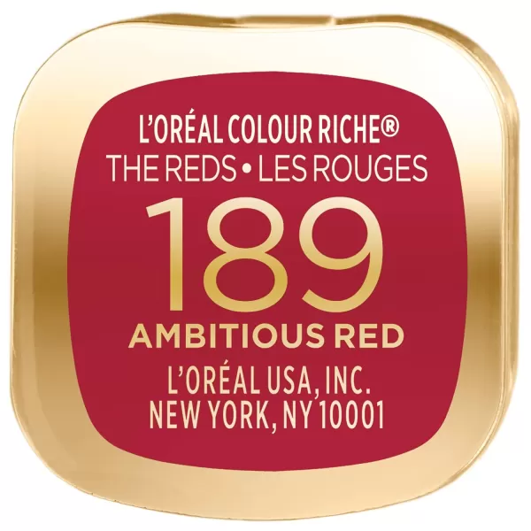 L'Oreal Paris Colour Riche Red Lipstick, Long Lasting, Satin Finish Smudge Proof Lipstick with Hydrating Argan Oil &amp; Vitamin E, Reds of Worth, Hopeful Red, 0.13 Oz