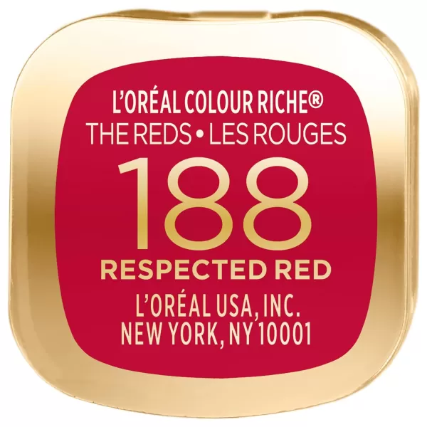 L'Oreal Paris Colour Riche Red Lipstick, Long Lasting, Satin Finish Smudge Proof Lipstick with Hydrating Argan Oil &amp; Vitamin E, Reds of Worth, Hopeful Red, 0.13 Oz