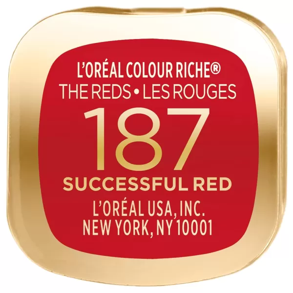 L'Oreal Paris Colour Riche Red Lipstick, Long Lasting, Satin Finish Smudge Proof Lipstick with Hydrating Argan Oil &amp; Vitamin E, Reds of Worth, Hopeful Red, 0.13 Oz
