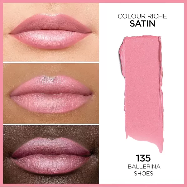 L’Oréal Paris Colour Riche Satin Lipstick for Moisturized Lips,Lip Makeup with Argan Oil and Vitamin E,Worth It,0.13 Oz