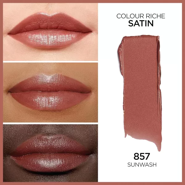 L’Oréal Paris Colour Riche Satin Lipstick for Moisturized Lips,Lip Makeup with Argan Oil and Vitamin E,Worth It,0.13 Oz