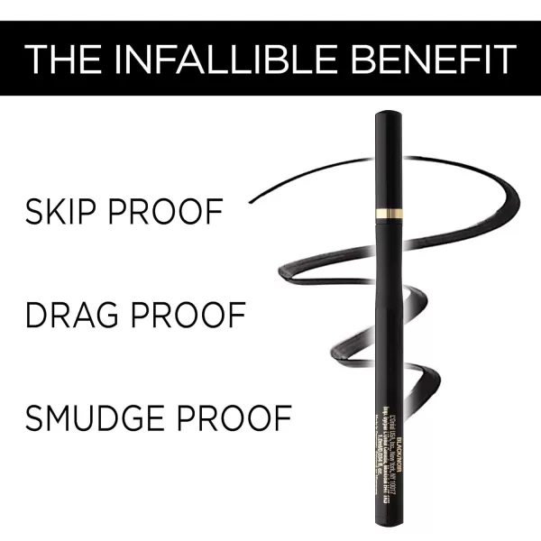L’Oréal Paris Cosmetics Infallible Grip Precision Felt Eyeliner, Smudge Resistant, Long Lasting Waterproof Eyeliner, Black, Black, 0.03 fl oz
