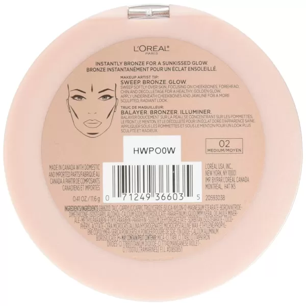 L'Oreal Paris Cosmetics True Match Lumi Bronze It Bronzer For Face And Body, Deep, 0.41 Fluid Ounce