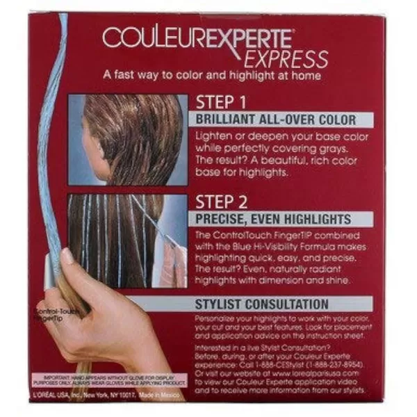 L'Oreal Paris Couleur Experte 2-Step Home Hair Color and Highlights Kit, Chocolate Mousse