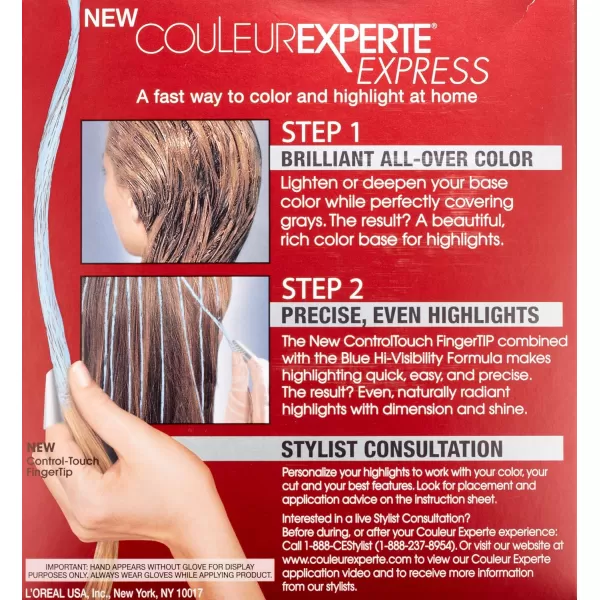 L'Oreal Paris Couleur Experte 2-Step Home Hair Color and Highlights Kit, Chocolate Mousse