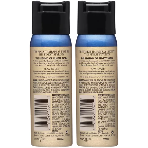 L'Oreal Paris Elnett Satin Hairspray Extra Strong Hold Unscented 11 oz; )
