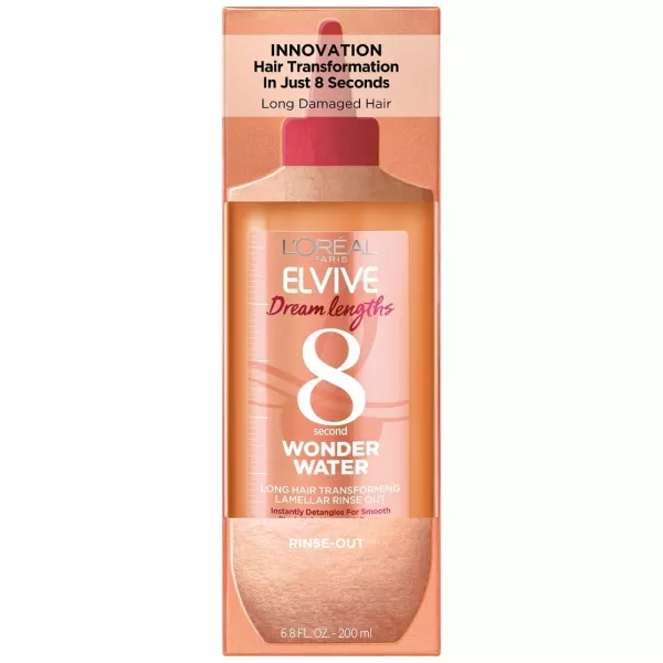 L’Oreal Paris Elvive 8 Second Wonder Water Lamellar, Rinse out Moisturizing Hair Treatment for Silky, Shiny Looking Hair, 6.8 FL; Oz)