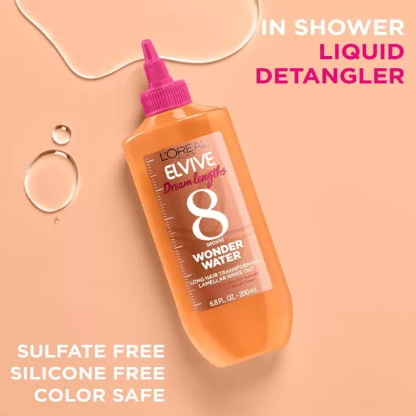 L’Oreal Paris Elvive 8 Second Wonder Water Lamellar, Rinse out Moisturizing Hair Treatment for Silky, Shiny Looking Hair, 6.8 FL; Oz)