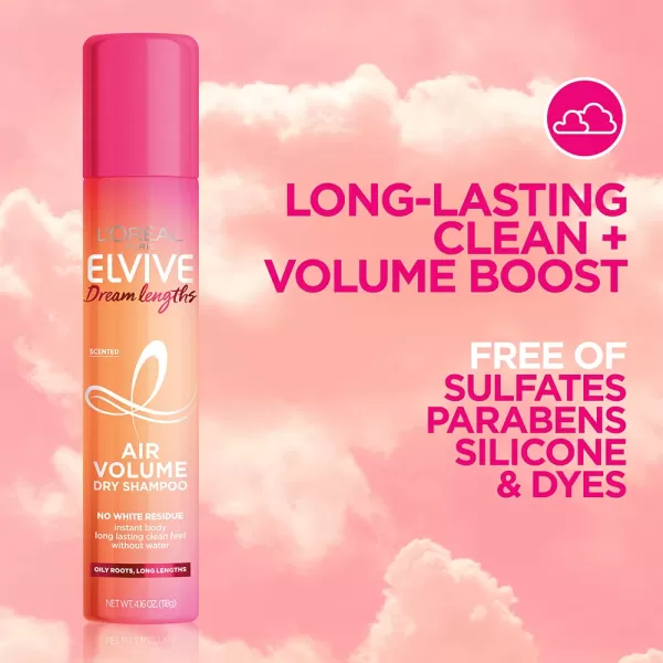 L'Oreal Paris Elvive Dream Lengths Air Volume Dry Shampoo, 4.16 Ounce