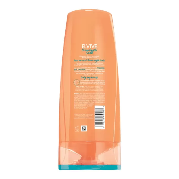 L’Oréal Paris Elvive Dream Lengths Curls Moisture Seal Conditioner, Paraben-Free with Hyaluronic Acid and Castor Oil. Best for wavy hair to curly hair, 28 fl oz)