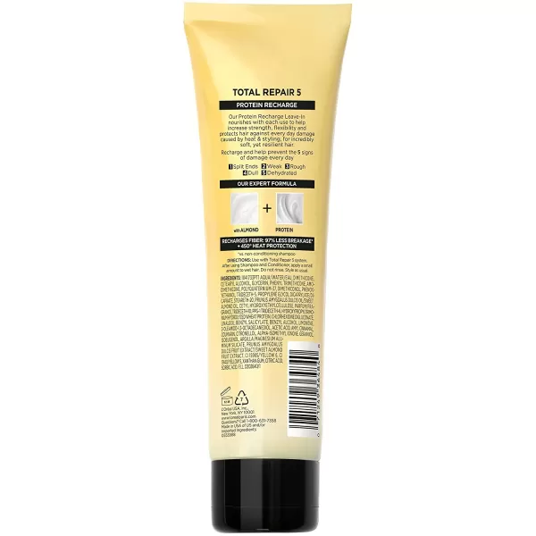 L'Oreal Paris Elvive Total Repair 5 Protein Recharge Leave In Conditioner Treatment and Heat Protectant, 5.1 Ounce)