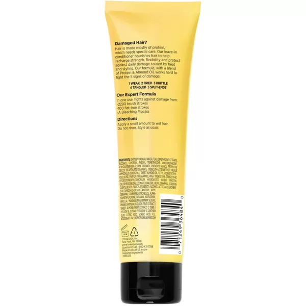 L'Oreal Paris Elvive Total Repair 5 Protein Recharge Leave In Conditioner Treatment and Heat Protectant, 5.1 Ounce)