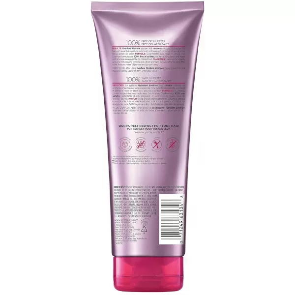 L'Oreal Paris EverPure Moisture Sulfate Free Conditioner, Hair Care for Color-Treated Hair with Rosemary Botanicals, 11 Fl Oz)