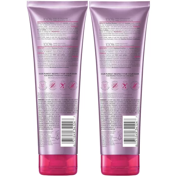 L'Oreal Paris EverPure Moisture Sulfate Free Shampoo for Color-Treated Hair, Rosemary, 33.8 Fl; Oz)